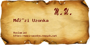 Mázi Uzonka névjegykártya